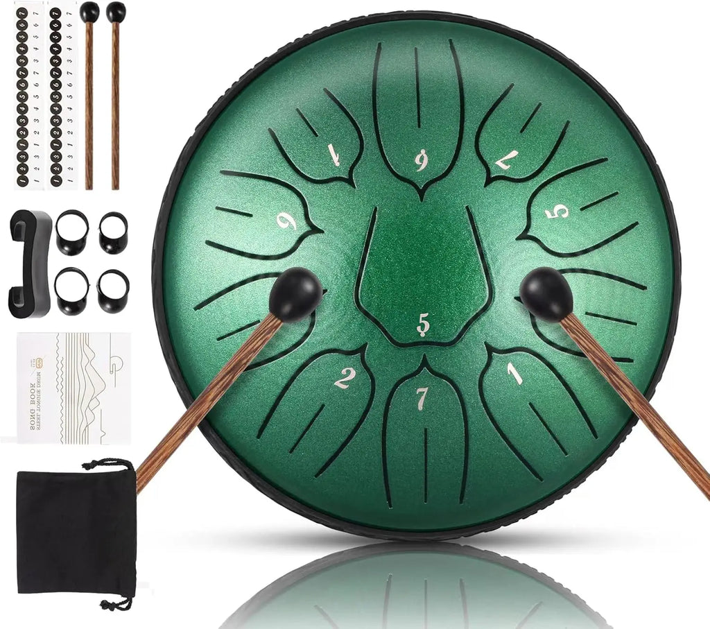 Mini Tongue Drum « Hluru » – 11 notes, Ré mineur