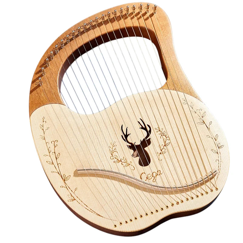 LYRE 21 CORDES ACAJOU