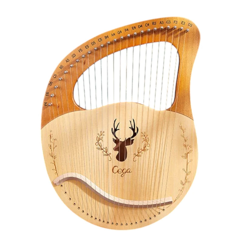 LYRE 21 CORDES ACAJOU