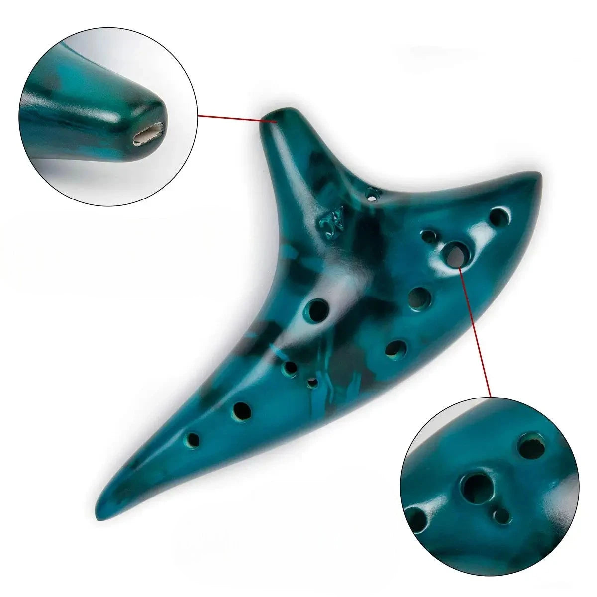 OCARINA 12 TROUS CÉRAMIQUE
